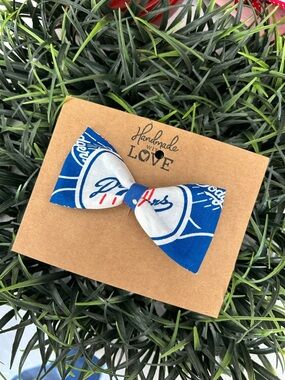 Dodger Baseball Fabric Children’s Hair Bows Handemade
